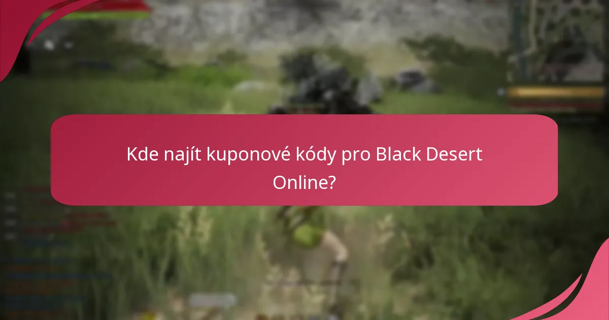 Na jaké předměty lze uplatnit kuponové kódy pro Black Desert Online?